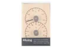 4Living Saunaland Sauna Thermometer & Hygrometer Grenen -Hayward Verkoopwinkel 4living saunaland sauna thermometer hygrometer gre 1