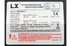 LX WP250-II Massage Pomp 2-spd 2,5hp -Hayward Verkoopwinkel lx wp250 ii massage pomp 2 spd 25hp 3