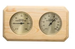 Sawo Sauna Produkten Thermo-Hygrometer Pine Horizontaal 255x140mm -Hayward Verkoopwinkel sawo sauna produkten thermo hygrometer pine horizo 1